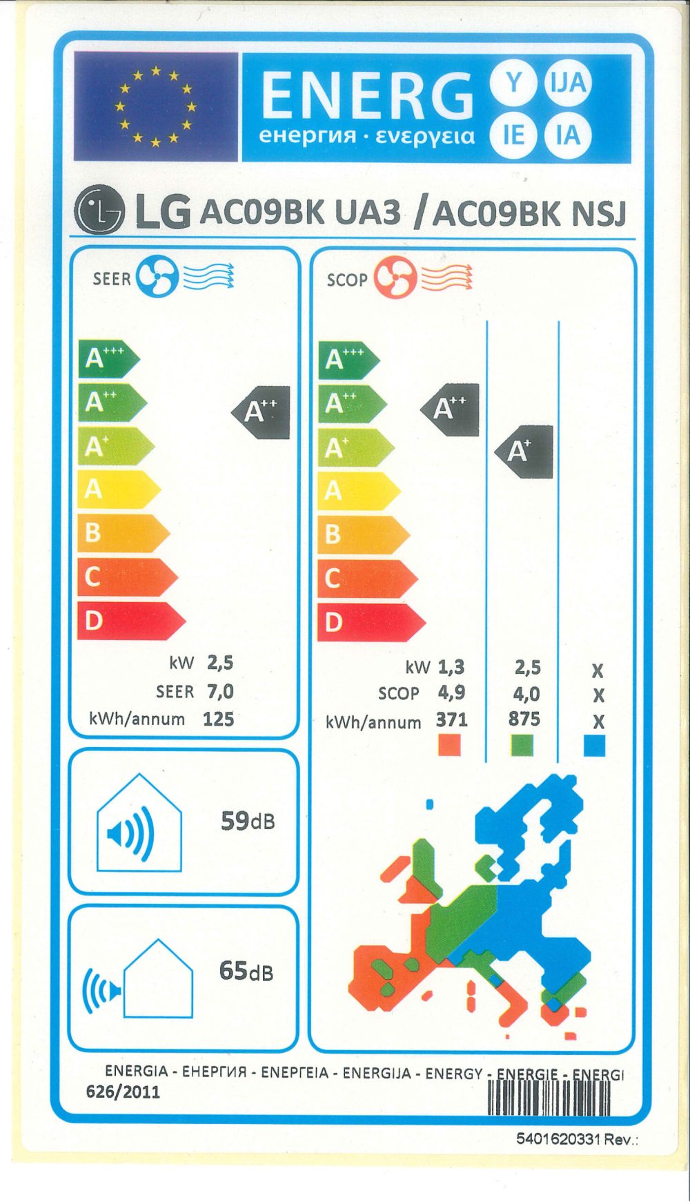 AR CONDICIONADO LG AC09BK( 8.530 Btu/h  - 11.259 Btu/h  - A++  ) - Image 2