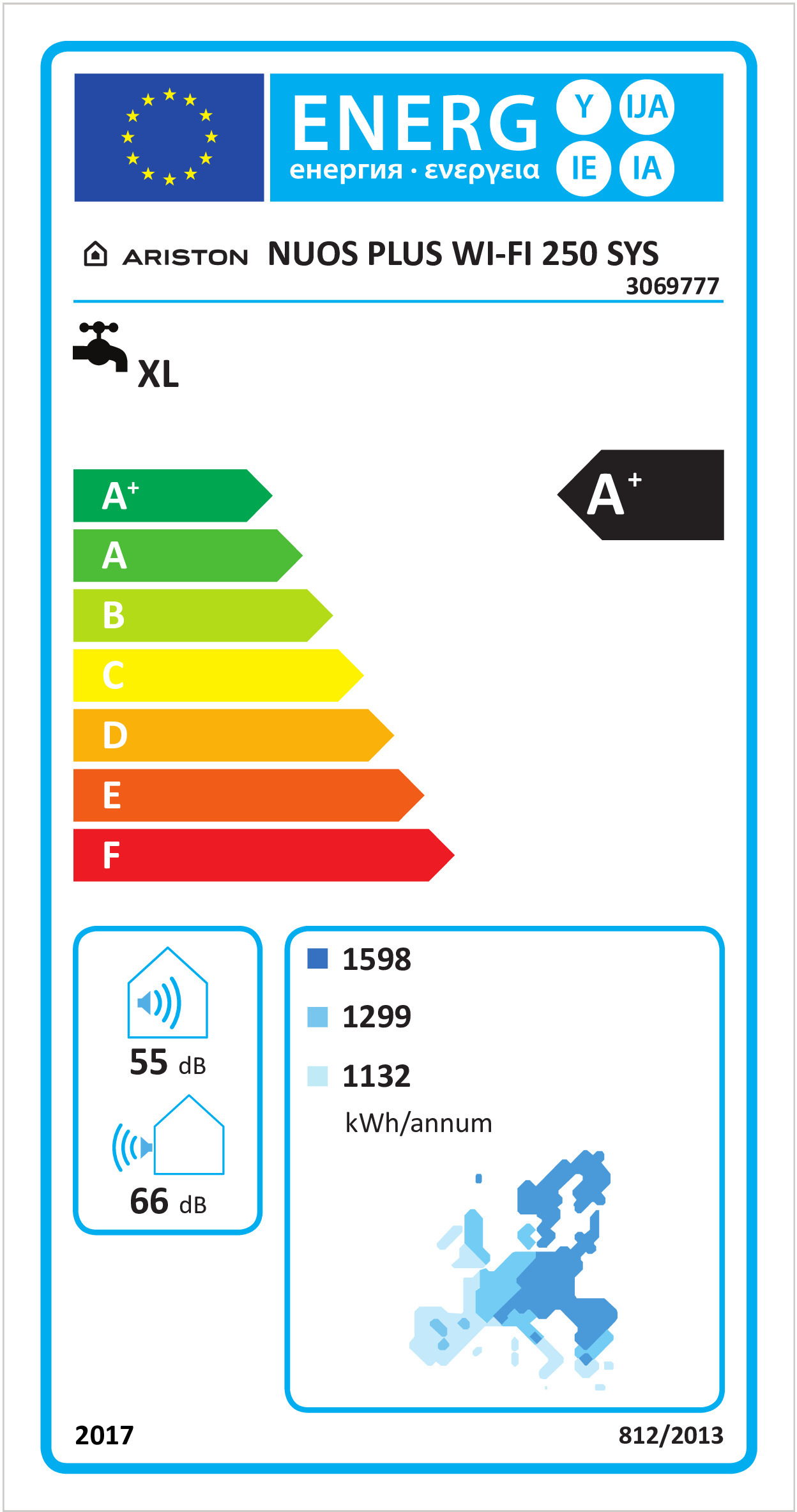 BOMBA DE CALOR ARISTON NUOS PLUS WIFI 250 SYS( 245 Litros - 2500 W - 6 Bares ) - Image 2