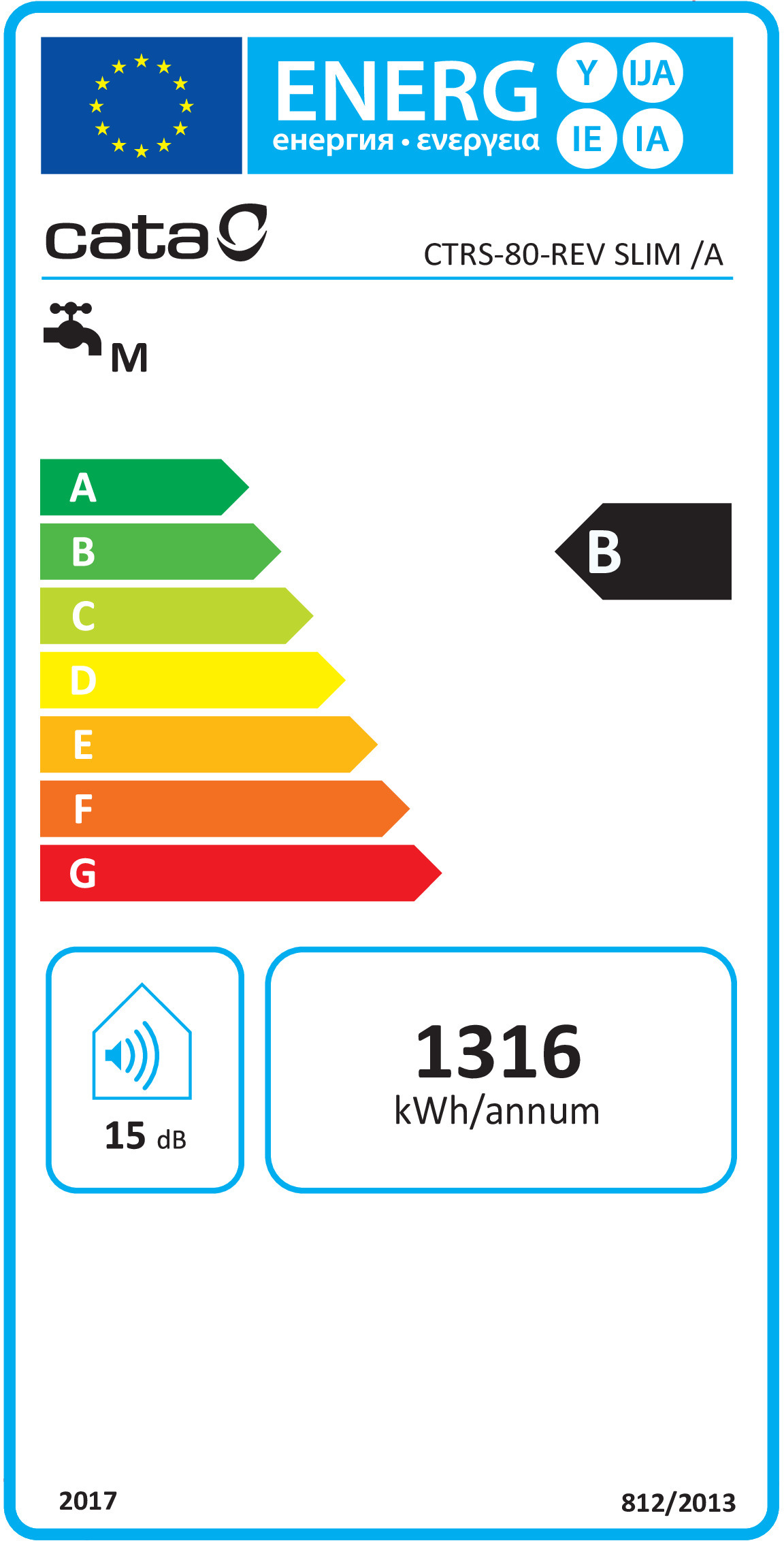 TERMOACUMULADOR CATA CTRS 80 REV SLIM( 74 Litros - 2000 W - 75 º.c ) - Image 2