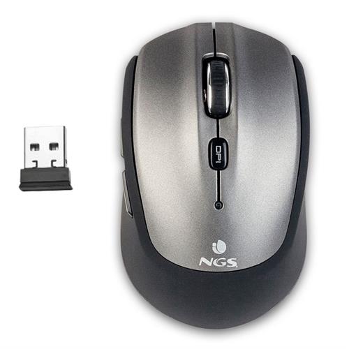 RATO SEM FIOS NGS FRIZZDUAL ( Wireless - 2,4 GHz - Cinzento - Sensor de elevado desempen... )