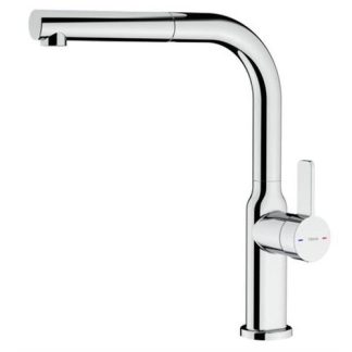 TORNEIRA MISTURADORA TEKA OVAL 938 ( Cromada  - Cano alto giratório - Chuveiro extraível - Filtro... )