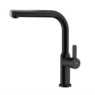 TORNEIRA MISTURADORA TEKA OVAL 938 BK ( Preto  - Cano alto giratório - Chuveiro extraível - Filtro a... )