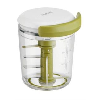PICADORA TEFAL MANUAL 450ML-K1644104( 0,45 Litros - Branco / Verde  - Função 2 em 13 lâminas de inox - Fácil arrumação  )