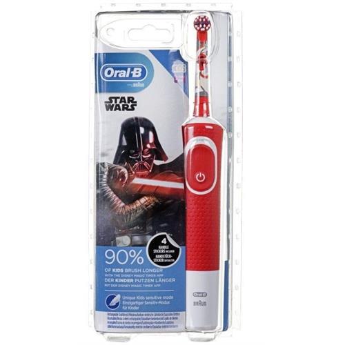 ESCOVA DE DENTES ELÉTRICA ORAL-B KIDS STAR WARS( Recarregável - 7.600 oscilações / min rpm - Vermelho / Branco )