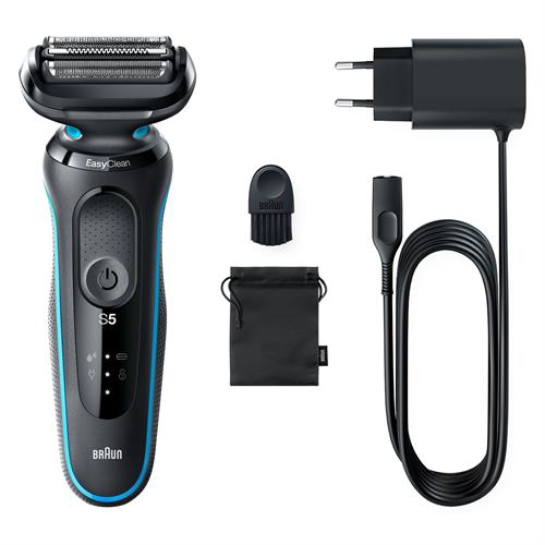 MÁQUINA DE BARBEAR BRAUN S5 51-M1000 S MINT( Recarregável - 50 minutos - Preto / Menta )