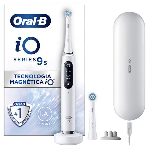 ESCOVA DE DENTES ELÉTRICA ORAL-B iO9s BRANCA ( Recarregável  - Branco  - Visor Interativo - Tecnologia iO m... )