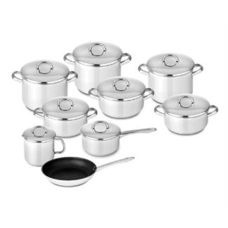 TREM DE COZINHA SILAMPOS EUROPA ( Aço inoxidável (acabamento polido)  - Composto por: - Caçaro... )