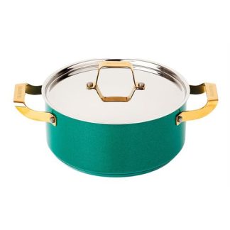 CAÇAROLA SILAMPOS 12MGO1016 ( 16 cm - Verde  - Tecnologia Impact Disc Plus - Asas em doura... )
