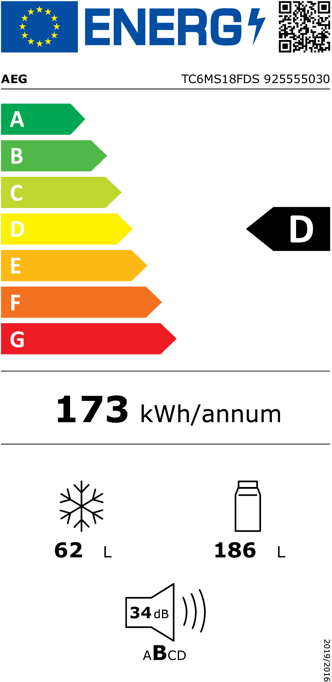 FRIGORÍFICO COMBINADO ENCASTRE AEG TC6MS18FDS( No Frost - Branco - 249 Litros ) - Image 2