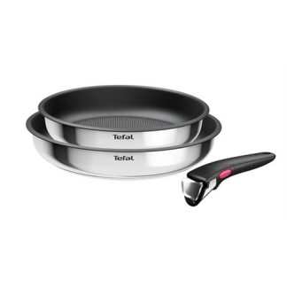 SET 2 FRIGIDEIRAS +  1 PEGA TEFAL L8813S75 ( Interior antiaderente Titanium  - Inox  - Composto por: 2 fr... )