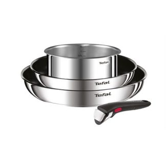 SET 2 FRIGIDEIRAS +  1 TACHO +  1 PEGA TEFAL L881S404 ( Interior antiaderente Titanium  - Inox  - Composto por: 2 fr... )