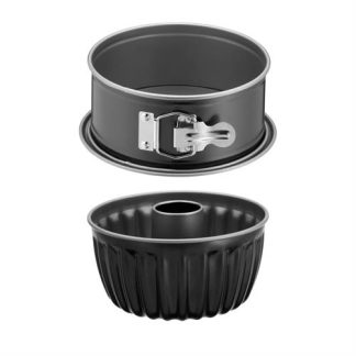 SET TEFAL 2 FORMAS J176S204 ( Preto  - 2 formas: rosca 16 cm + redonda 18 cm - Forma redon... )