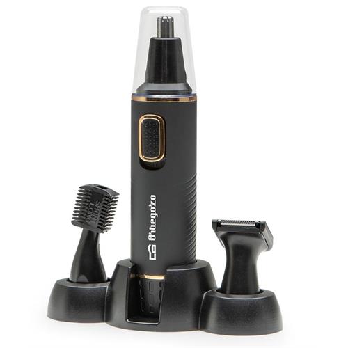 APARADOR NASAL ORBEGOZO NO3600( Pilha - Preto - 3 cabeças intercambiáveis - Lâmina de aço inoxidável - )