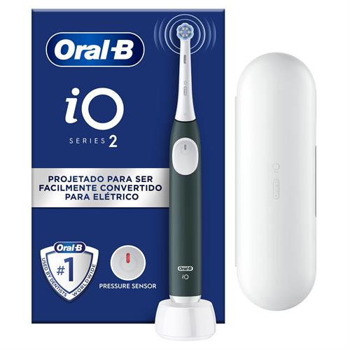 ESCOVA DE DENTES ELÉTRICA BRAUN IO2VERDE ( Recarregável - Verde - Botão de toque - Som silencioso - S... )