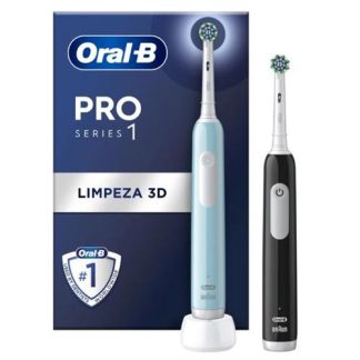 ESCOVA DE DENTES ELÉTRICA BRAUN PRO1 DUO PRETO+ AZUL ( Recarregável  - Preto / Azul  - Tecnologia 3D - Controlo de ... )