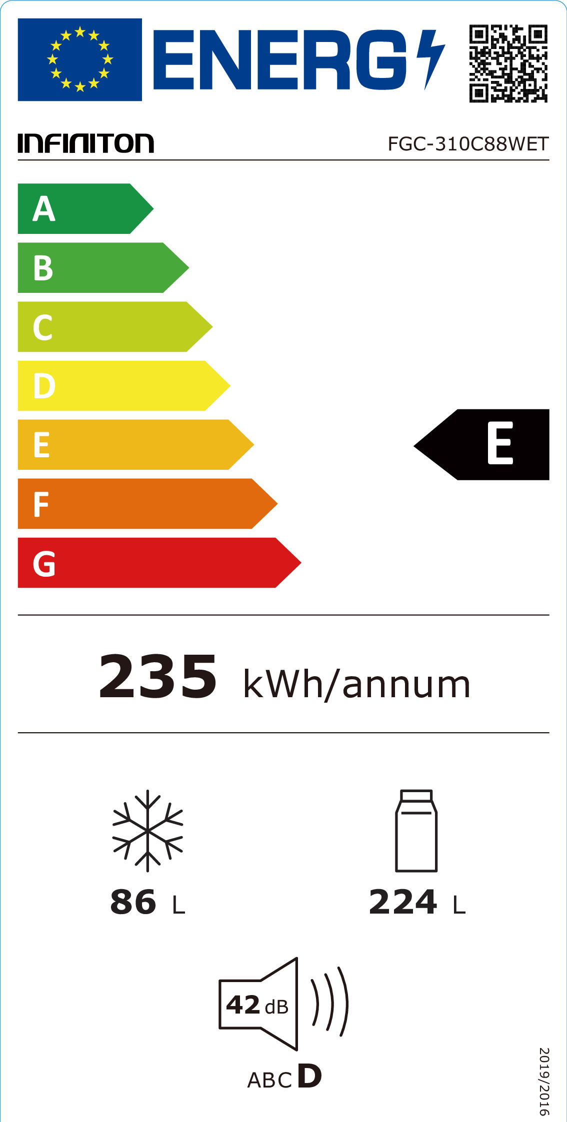FRIGORÍFICO COMBINADO INFINITON FGC310C88WET( Total No Frost - Branco - 310 Litros ) - Image 2