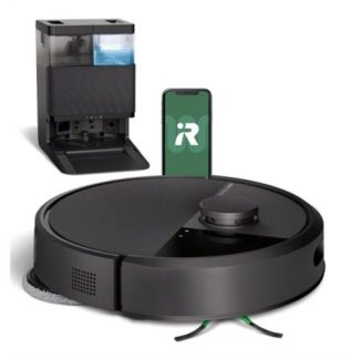ASPIRADOR SEM SACO IROBOT ROOMBAPLUS405( Depósito seco (295 ml) + Depósito de água (3 L)  - 180 minutos - Preto  )
