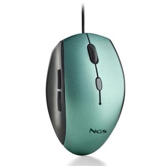 RATO NGS MOTHICE ( USB  - Verde  - Este rato possui 5 botões e uma roda de rola... )