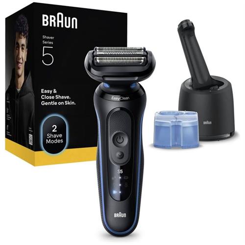 MÁQUINA DE BARBEAR BRAUN S5/52B7000CCBLU( Recarregável - 50 minutos - Preto / Azul )