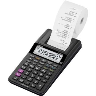 CALCULADORA CASIO SECRETAR.-HR8RCEBK ( Preto  - Visor de 12 dígitos - Cálculo de impostos - Convers... )